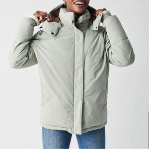 Faherty puffer jacket in sage